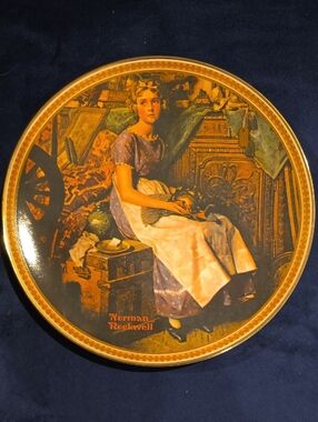 Norman Rockwell Plate -"Dreaming In The Attic" with COA, original box and flier